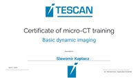 TESCAN UniTOM HR micro-CT training. Basic dynamic imaging.